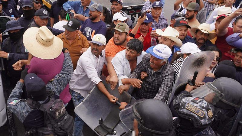 Violento repliegue de productores en Zacatecas
